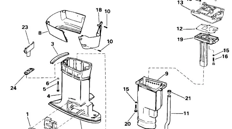OMC Model E225FPLSSC Exhaust Housing Extension Kit