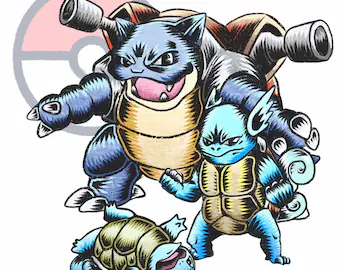 Sticker Buff Squirtle PNG