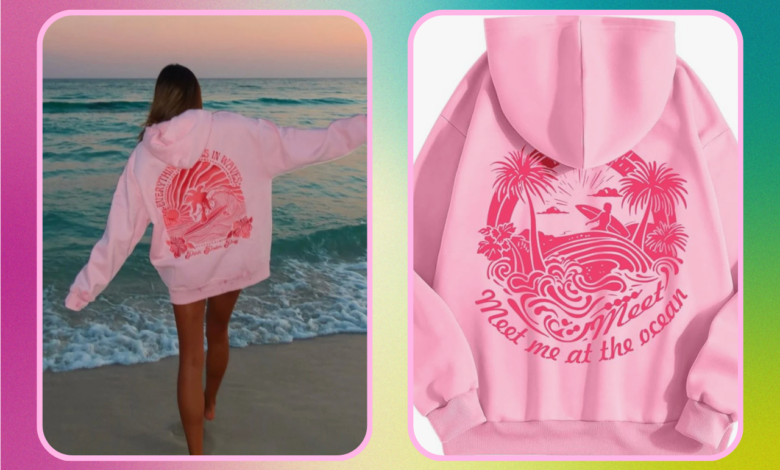 Pink Puff Palm hoodie